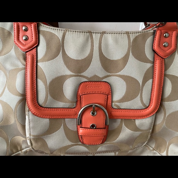Authentic Coach bag tan coral F25294 - Picture 7 of 11